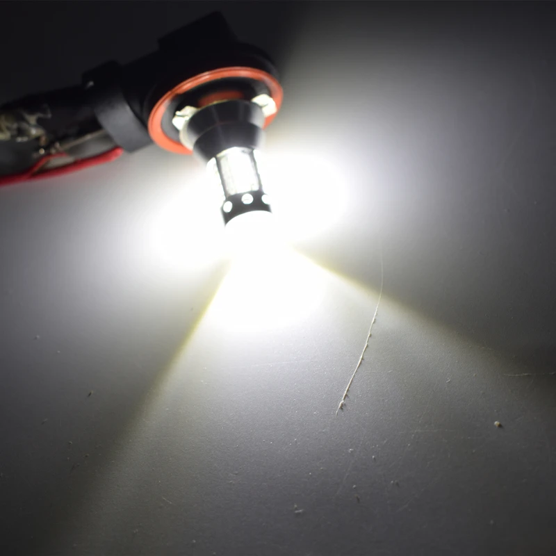2PCS High Power H8 H11 XBD 16SMD 80W LED Bulbs Extremely Bright for DRL or Fog Lights Xenon White.08