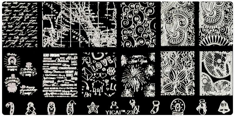 10 шт./лот дизайн ногтей штамп пластины цветок Рождественский дизайн шаблон изображения пластины, ногтей штамповки пластины набор 21-30 12,5x6,5 см(YICAI