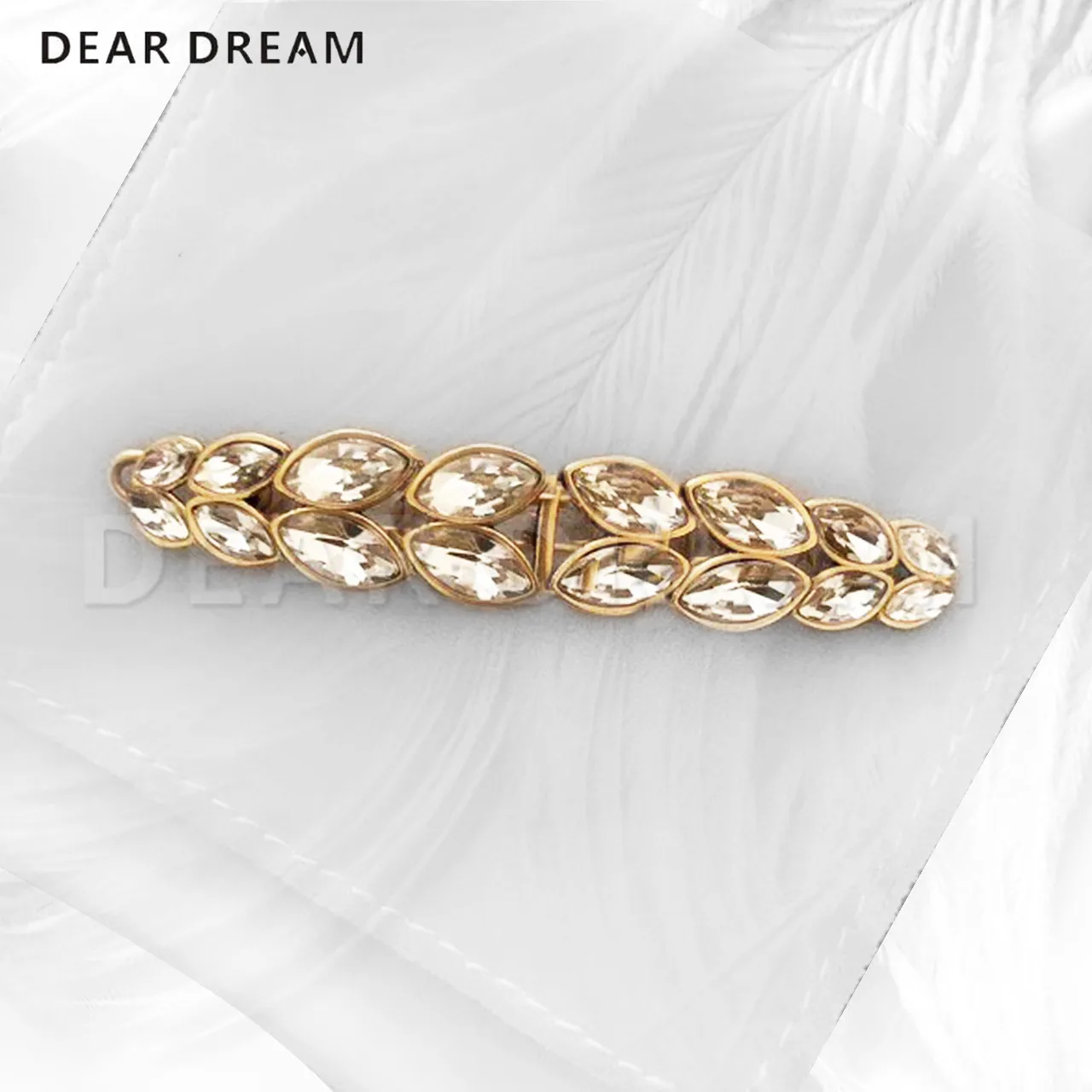 

Horse Eye Zircon Angel Wings Hairclips Fashion Luxury Metal Letters Jewelry Accessories Birthday Gift
