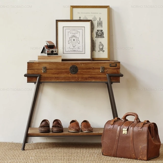 American Country Furniture Vintage Clothing Storage Rack Shoe Racks