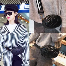 Стиль Женская модная кожаная сумка через плечо Маленькая нагрудная сумка поясная сумка