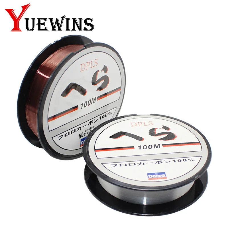 

Yuewins 100m Fluorocarbon fishing line 4-40LB Super strong Monofilament Line Japan Material Fishline for Carp fishing QA153
