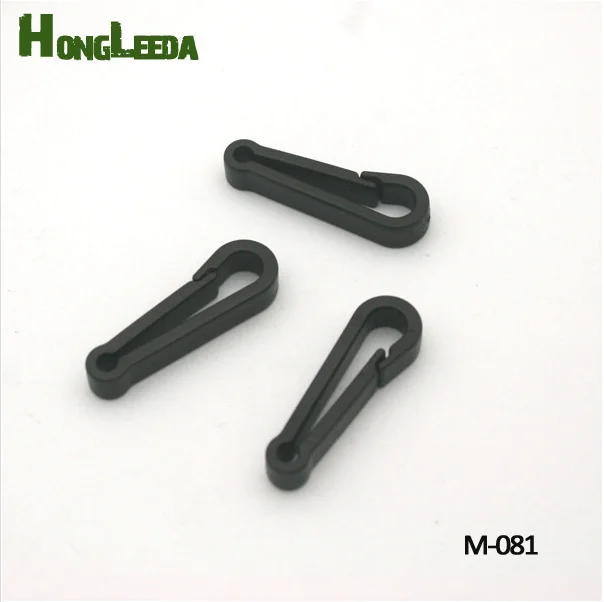 Wholesale Free shipping 120pcs black KAM plastic snap clip hooks Mini carabiner backpack