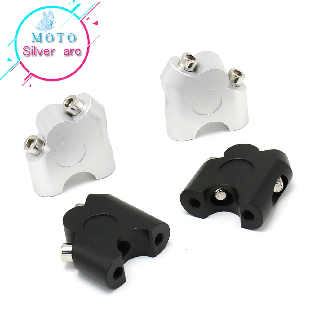 2pcs 7/8" 22mm Motorcycle CNC Aluminum Handlebar Riser Clamp Mount Taper for triumph KTM Honda Yamaha Suzuki Kawasaki
