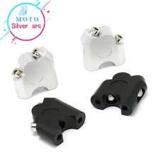 2pcs 7/8" 22mm Motorcycle CNC Aluminum Handlebar Riser Clamp Mount Taper for triumph KTM Honda Yamaha Suzuki Kawasaki