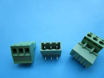 

240 Pcs Close Angle 3 pin 5.08mm Screw Terminal Block Connector Pluggbale Type