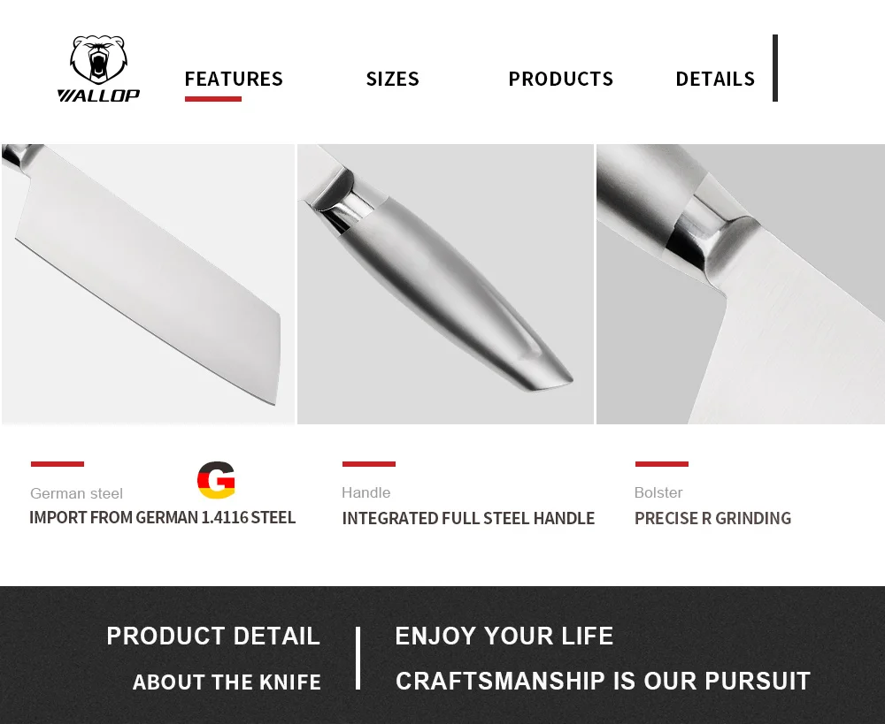chef knife kitchen knife German stainless steel_08