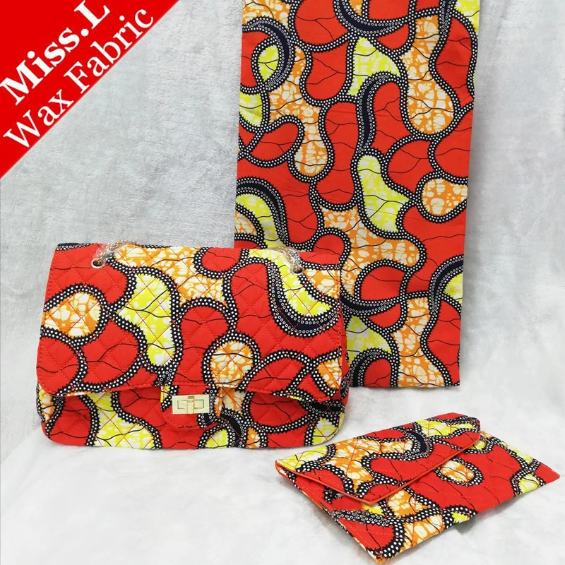 

Wax handbags women bags design Latest purses and shoulder bag match 6 yards guarantee hollandais dutch wax fabric for women 2019