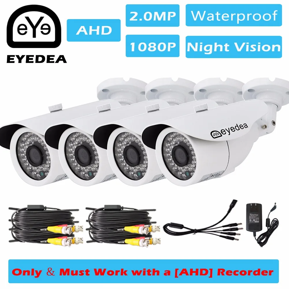 

Eyedea 4x 1080P 2.0MP Bullet White CMOS IR LED Outdoor Waterproof Video Surveillance Home CCTV Security Camera for AHD Recorder