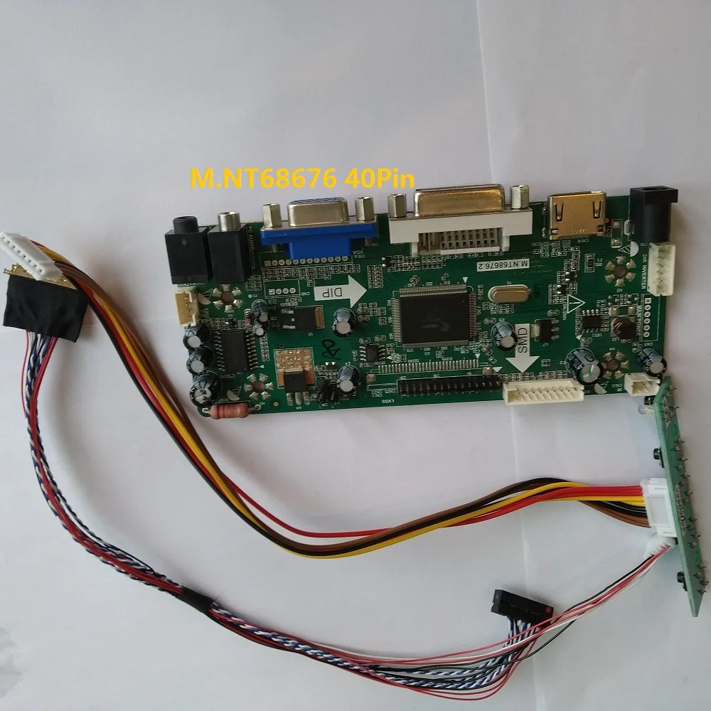 

Kit for LP116WH1-TLC1 Monitor Panel 1366X768 DVI HDMI LED DIY 11.6" LCD VGA LG display Controller board 40pin M.NT68676