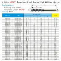טונגסטן פלדה MOSASK 1pcs 4 פלדה טונגסטן קרביד חליל HRC45 endmills גַיֶצֶת 3mm 2mm 4 מ"מ כלי נשיפה (4)