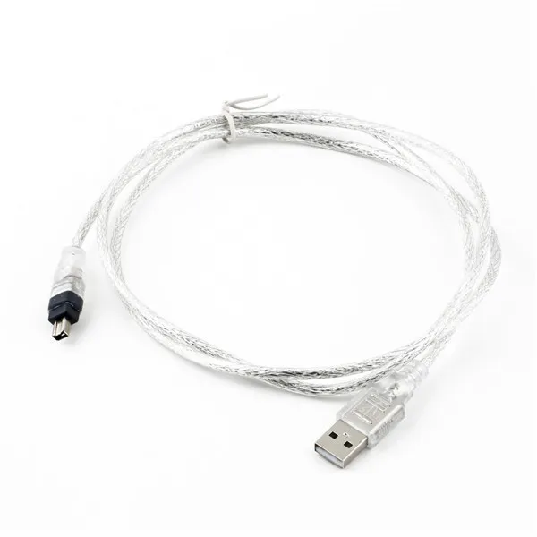 

2016 Hot 1Pc 1.2m USB 2.0 Male To Firewire iEEE 1394 4 Pin Male iLink Adapter Cable est