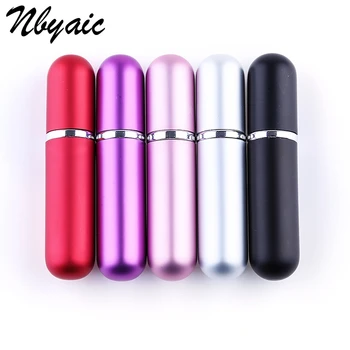 

Nbyaic 1Pcs 5ml Amazing Travel Perfume Atomizer Refillable Spray Empty Perfume Bottle Easy Used Aluminum Glass Mini Scent Bottle