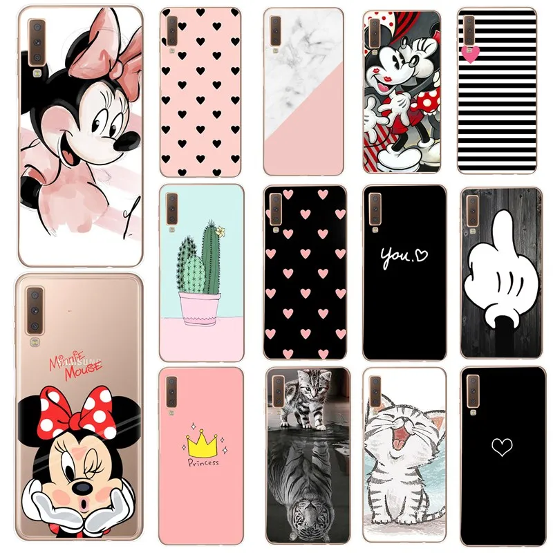 

soft Cases For Samsung Galaxy A7 2018 A750 A750F 6.0 Inch Cute 3d Silicone Back Cover For Samsung A7 2018 SM-A750