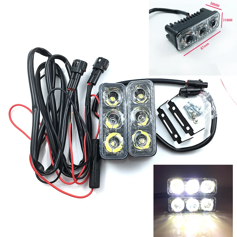 

Waterproof LED Car fog light High Power 9w Car light daytime running lights DC12v white 6000K DRL