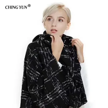 

2018 New Woman Scarf Warm Plaid Pure Cashmere thicken Lady Scarves knitted Cotton Kerchief Multicolor Shawl Fashion Winter Scarf