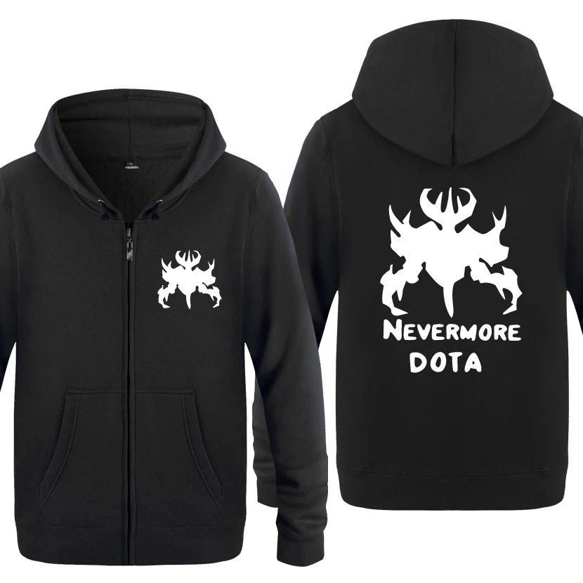  SF DOTA Game Hoodies Men 2018 Men's Fleece Zipper Cardigans Hooded Sweatshirts