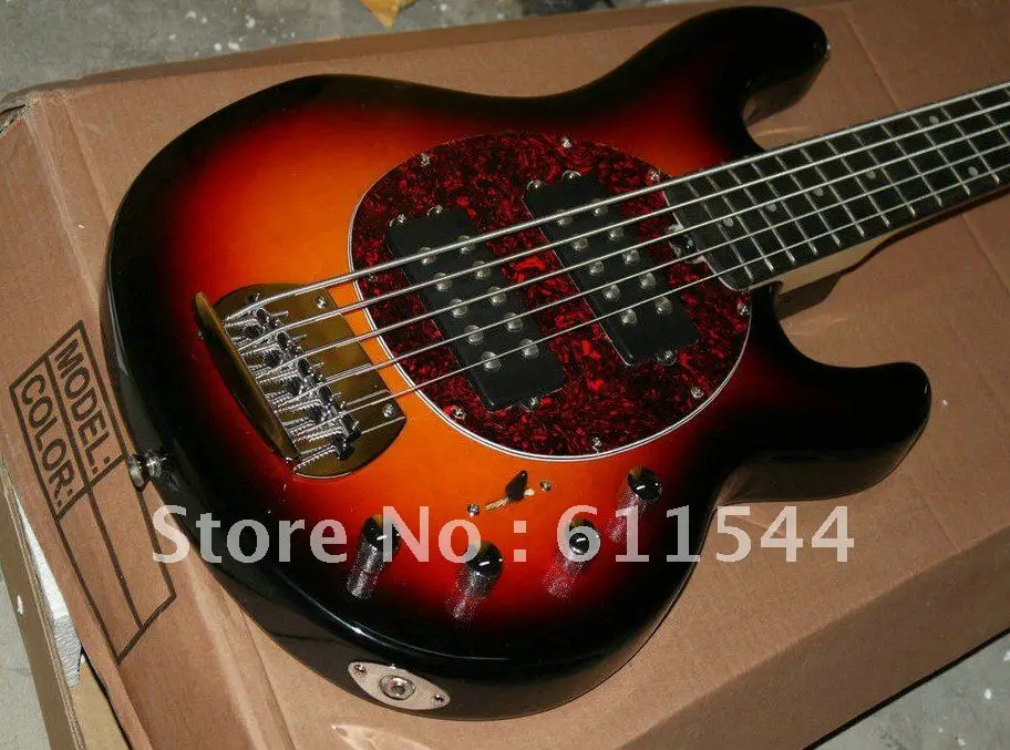 

China Guitars 5 Strings Sunburst Electric Bass Free Shipping Wholesale Guitars