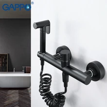 GAPPO Cold and Hot water Black Bidet spray gun hygienic shower bidet muslim shower bidet mixer anal cleaning bidet toilet faucet black bathromm toilet brass bidet spray hot