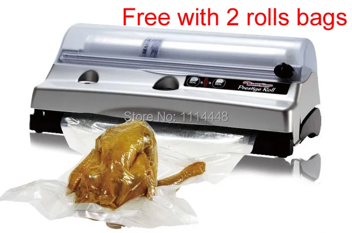 

New 2014 Household Vacuum Sealer FoodSaver Food Preserver Vacuum sealing machine + 6 roll bags additional