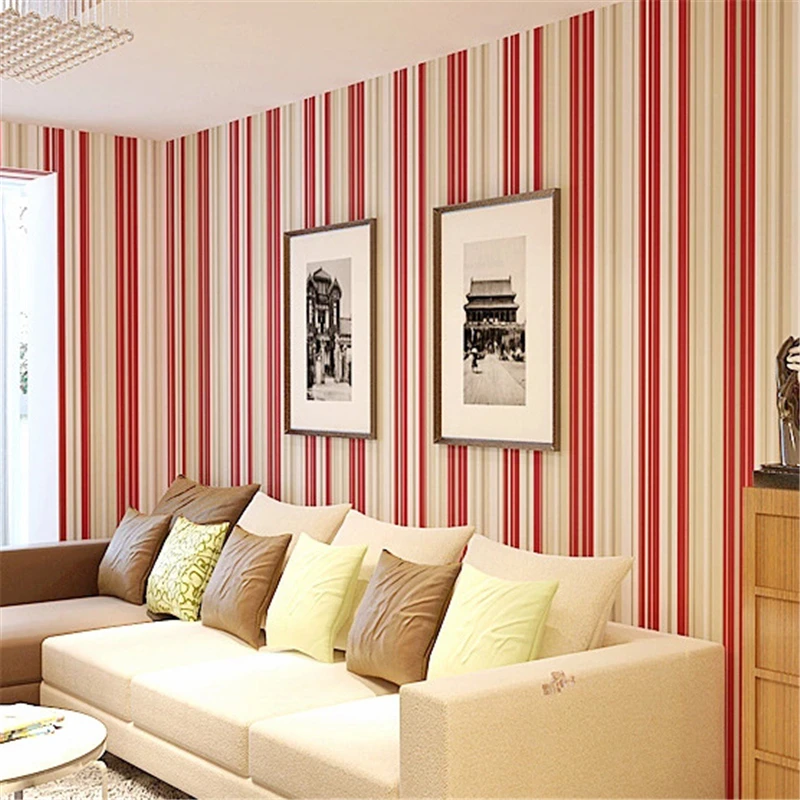 Simple and clean modern wallpaper Nordic style papel de parede living room study bedroom purple red vertical stripes wall paper Simple and clean modern wallpaper Nordic style papel de parede living room study bedroom purple red vertical stripes wall paper