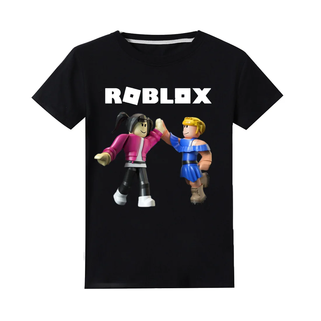 

2019 new boy clothes Roblox game children t shirts girl boy cartoon t-shirt 100% cotton Top summer Kids short-sleeved clothes