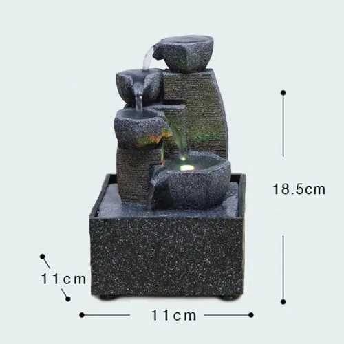 110 V-220 V современный стиль водопад Мини Фонтан светодиодный хрустальный шар увлажнитель воздуха фэн-шуй счастливый Настольный орнамент - Цвет: D