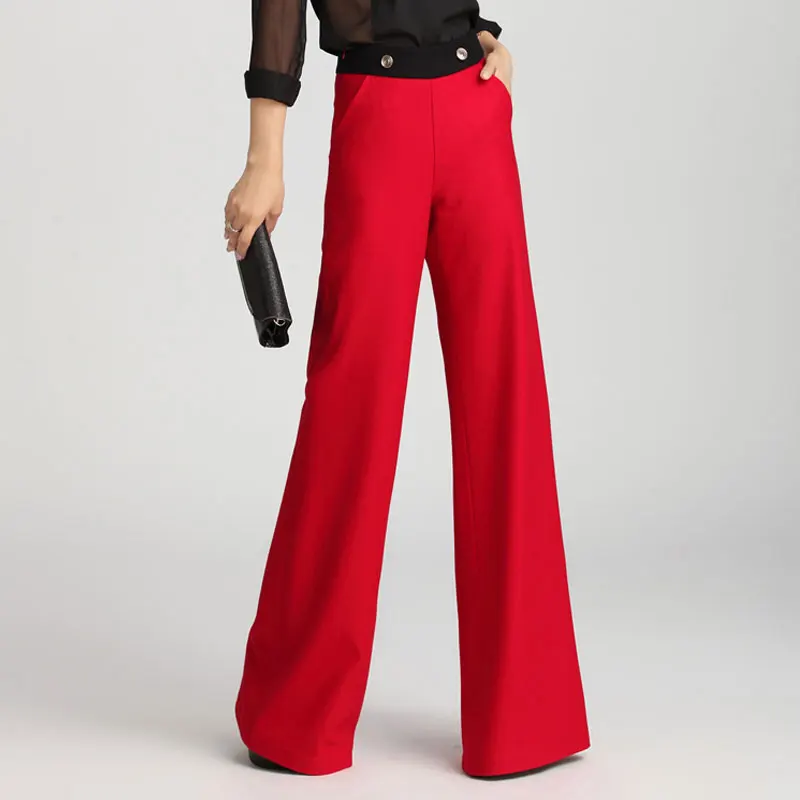 Mode Wol Rode Overalls Broek Voor Vrouwen Losse Bretels Broek Herfst Winter  Vrouw Warme Wollige Wijde Pijpen Palazzo Broek|trousers for women|fashion  trousersover trousers - AliExpress