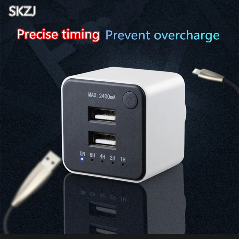 

2018 For Lg Rushed New Dual Wall Charger With Timer US Plug For Iphone X 7 8 Samsungs8 Xiaomi Lenovo K8 Charging Adapter Double