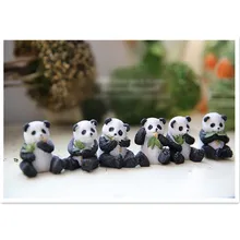 6 шт./лот китайский панда смолы медведь цифры, туристический Сувенир Home Garden Party украшения прекрасные игрушки животных поставка партии детские подарки