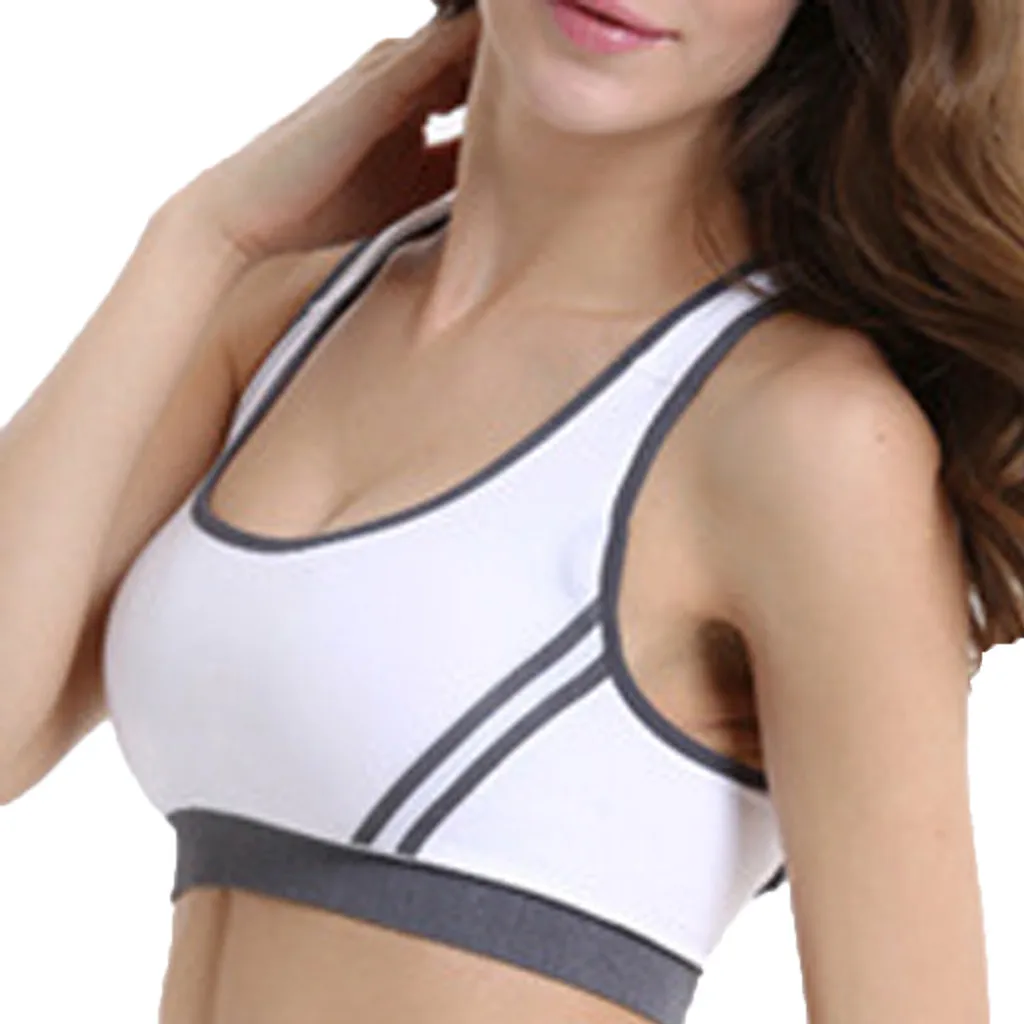 

Quick Dry Padded Sports Bra Women Wirefree Gathering Shock-proof Fitness Top Sport Brassiere Push Up Seamless Running Yoga Bra