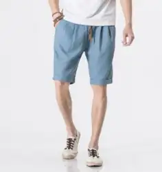 2018 новые летние шорты мужские повседневные штаны в сплошной цвет шнурок пять минут штаны LX-19