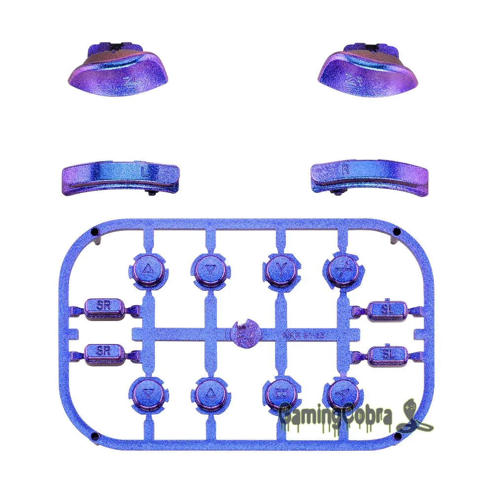 Фиолетовый Синий Хамелеон Замена ABXY направления клавиш SR SL L R ZR ZL полный набор кнопок ж/инструменты для nintendo Switch Joy-Con