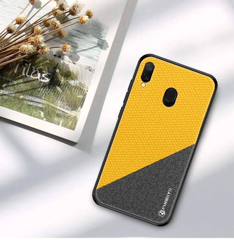 PINWUYO Honors чехол для Samsung Galaxy M20 с тесьмой дизайн ткань ТПУ Мягкий ПК жесткий