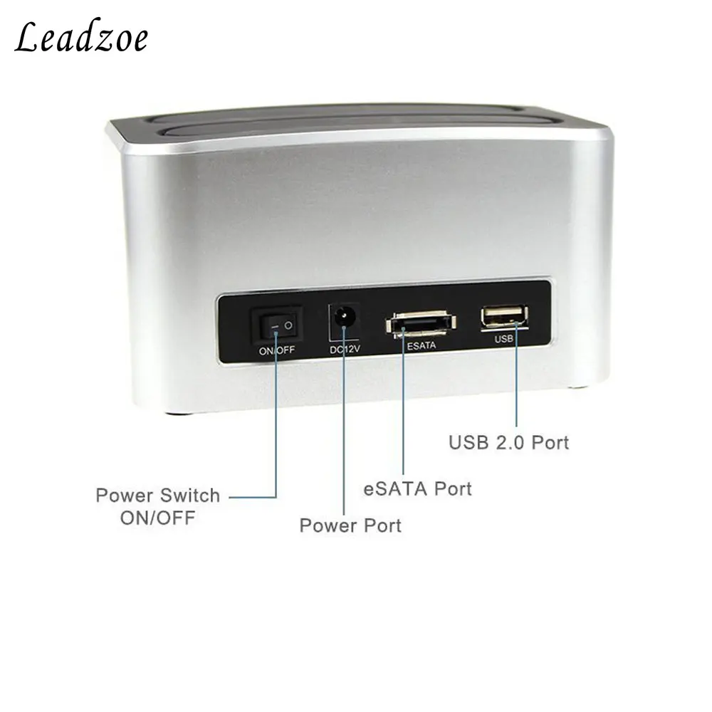 Leadzoe USB 2 0 Многофункциональный 5 &quot3 5&quot SATA IDE HDD док станция корпус двойной отсек
