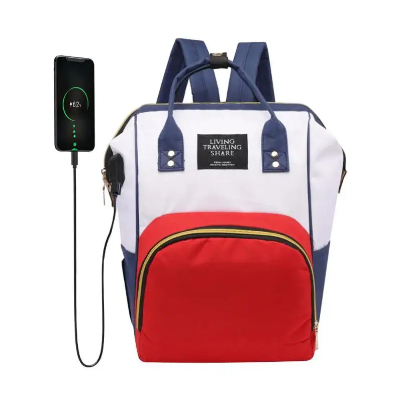 Вместительные, для будущих мам сумка Мама Пеленки сумки для мамы Коляски Сумки Открытый путешествия детские коляски сумка - Цвет: plus USB Port 01