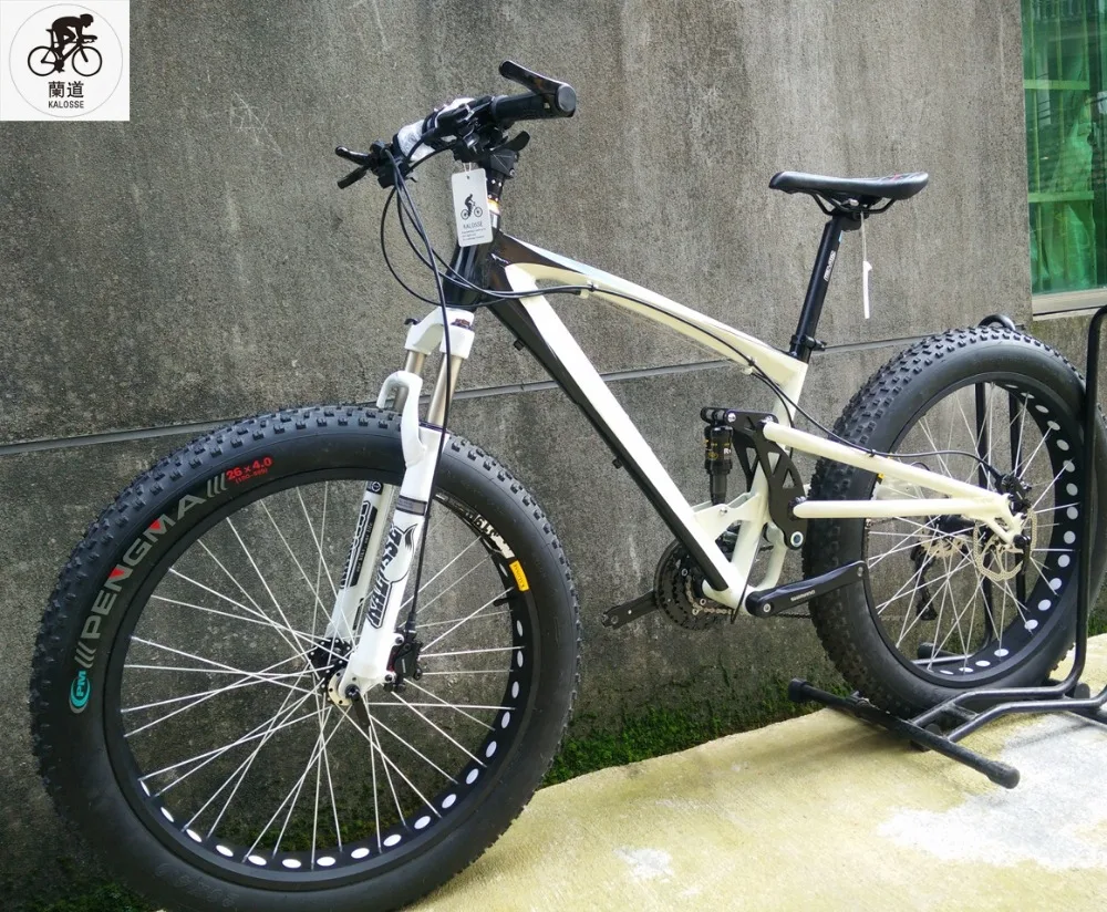 Perfect Kalosse 26*4.0 inch snow bike Full suspension fat bicycle mountain bike 21/24/27/30 speed 26er Hydraulic brakes 2 Perfect Kalosse 26*4.0 inch snow bike Full suspension fat bicycle mountain bike 21/24/27/30 speed 26er Hydraulic brakes 2