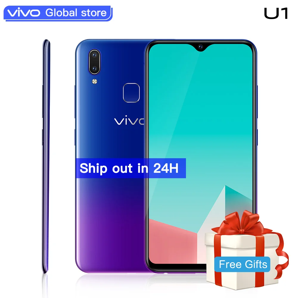 vivo U1 Mobile Phone 6.2inch Screen 3G RAM 32G ROM Snapdragon439 Octa Core Android 8.1 4030mAh Big Battery Face ID Smartphone