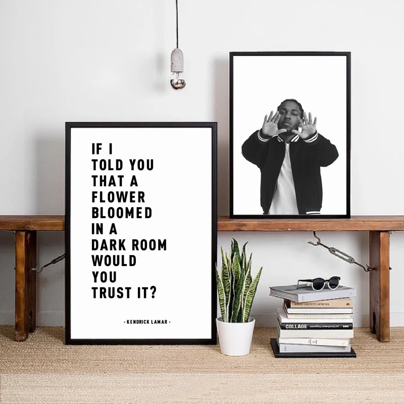 

Kendrick Lamar Poster Wall Art Canvas Prints , Lyrics From Poetic Justice Hip Hop Art Painting Home Wall Pictures Decoration