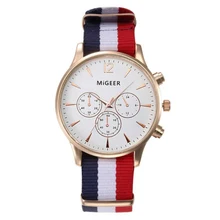 MIGEER Fashion Black & White Strap Quartz Watch Men Casual Male Sport Business Wrist Men’s Watches relogio masculino 0000