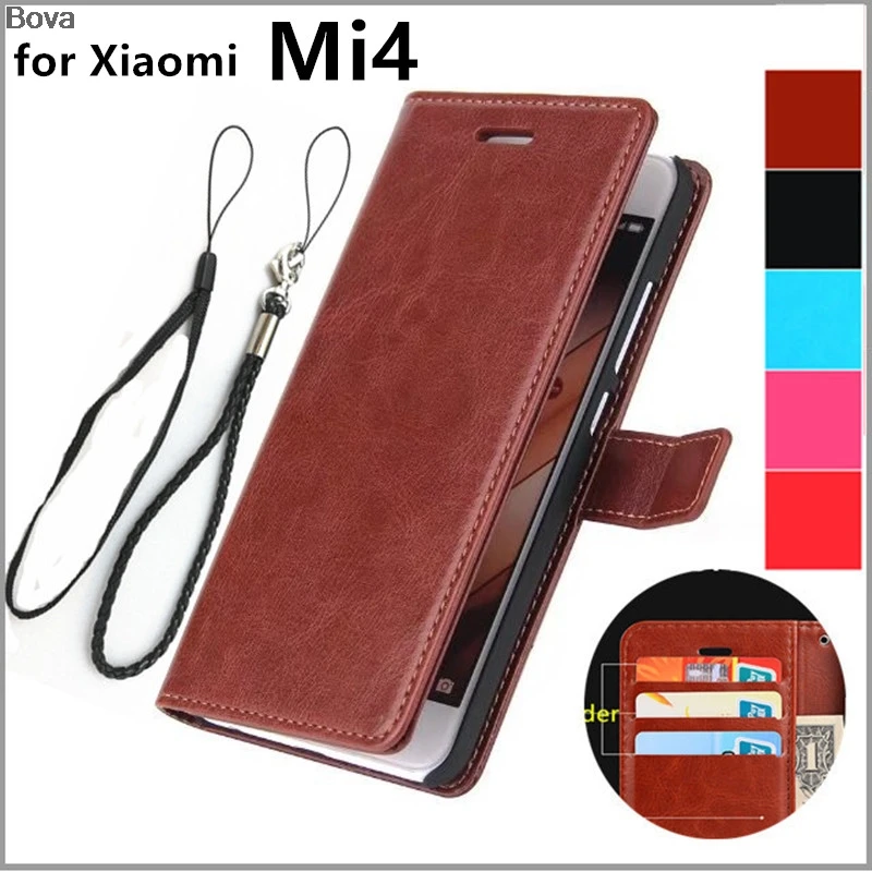 Чехол для Xiaomi 4 Mi4 с держателем карт чехол M4 телефона из искусственной кожи
