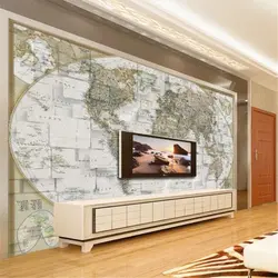 Обои на заказ 3D Фреска карта мира ТВ фон стены Гостиная спальня офис Музей украшения обои 3d papel de parede