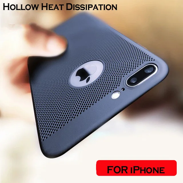 Ультра тонкий чехол для телефона для iPhone 6 6s 7 8 Plus XR полые чехлы с рассеиванием тепла Жесткий ПК для iPhone XS задняя крышка Coque X S MAX