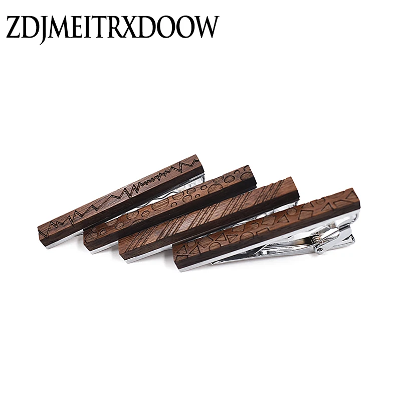Tie Clip Pin Clasp Bar Wood Metal Tie Bar, tie clips