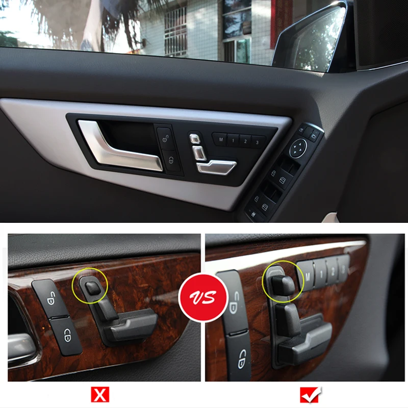 6 pcs Seat Buttons trim For Mercedes Benz B C E GLK GL ML Class W204 W205 W212 W218 X204 X166 adjust buttons cover original fit