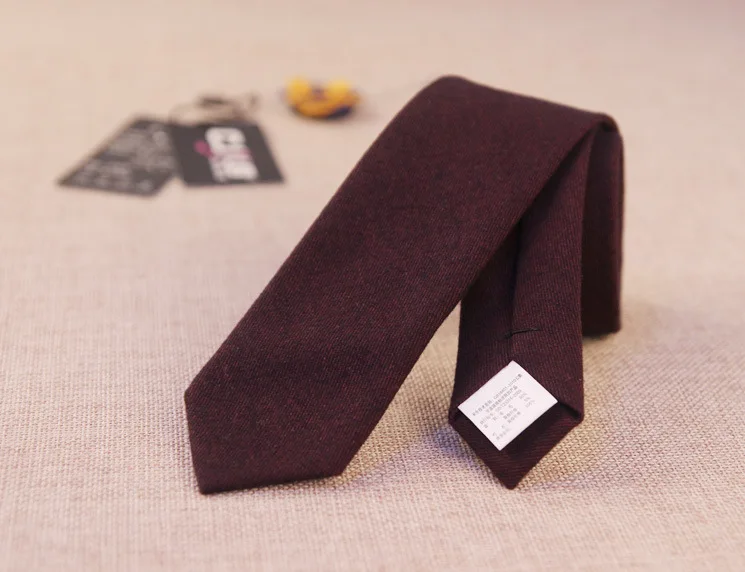 14 цветов Роскошные шерстяные галстуки для мужчин 5 см новые модные дизайнерские тонкие галстуки клетчатые Свадебные деловые Черные Серые Галстуки 10 шт./партия