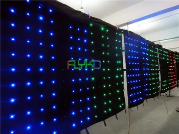 

hight quality fireproof led curtain p18 2*3m free shipping on china market