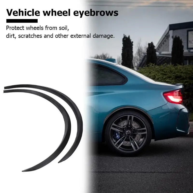 

2pcs 72cm Rubber Car Fiber Fender Flares Arch Wheel Eyebrow Fender Extension Protector Lip Sticker Trim Fender Anti-Scartch Fit