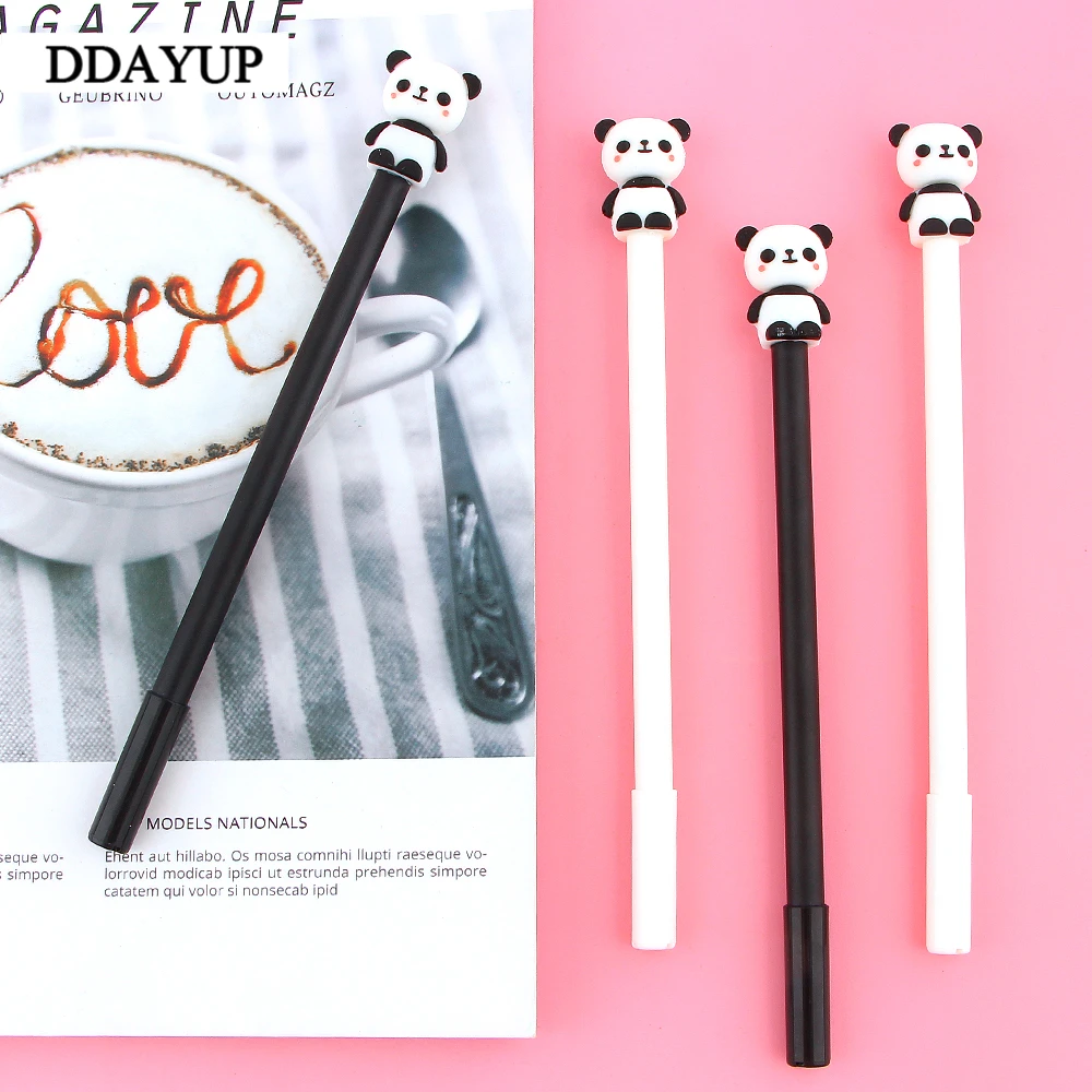 2 шт Милая гелевая ручка панда канцелярские принадлежности мультяшная ручка с животными гелевая ручка для школы и офиса кавайные ручки панда креативный подарок