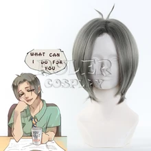 Фильм Zootopolias флэш-лень парик животных олицетворением Косплэй парик Серый волос